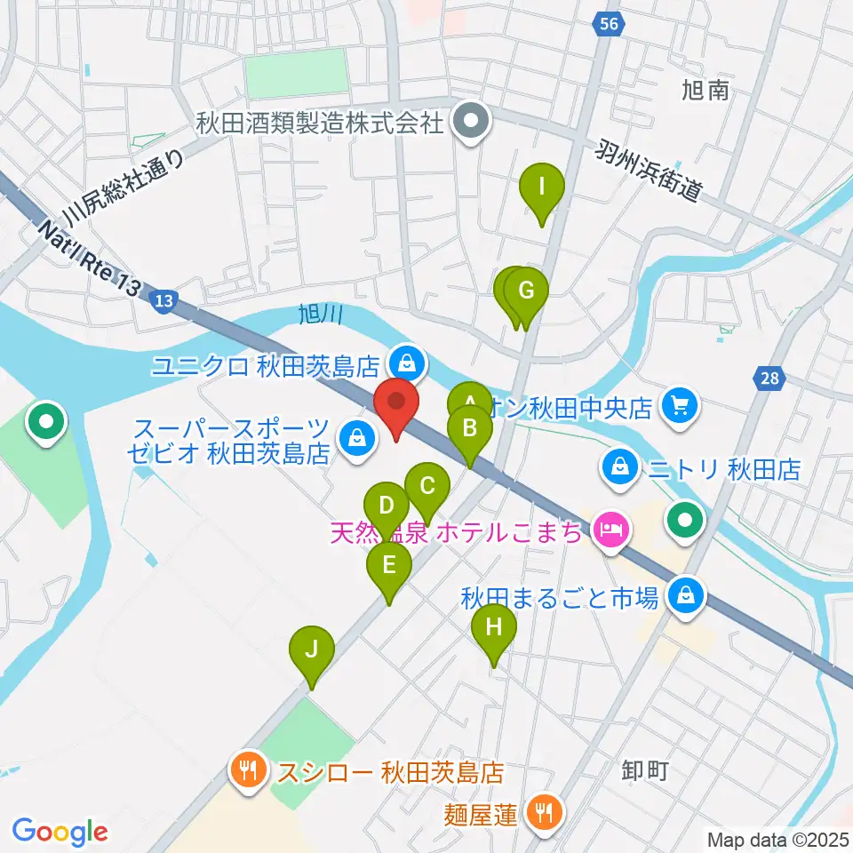 スミケンアリーナ周辺のファミレス・ファーストフード一覧地図