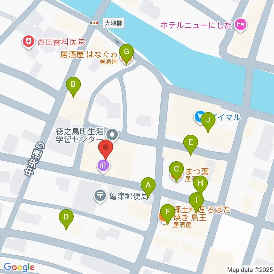 徳之島町立郷土資料館周辺のファミレス・ファーストフード一覧地図