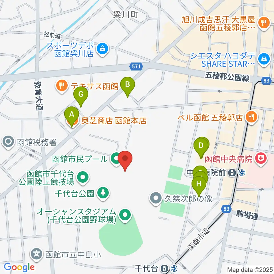 三和防災アクアウイングプール周辺のファミレス・ファーストフード一覧地図