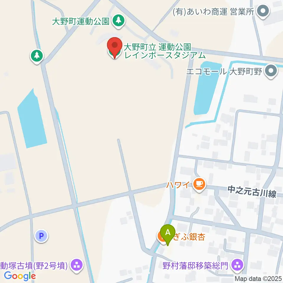 弘光舎レインボースタジアム周辺のファミレス・ファーストフード一覧地図