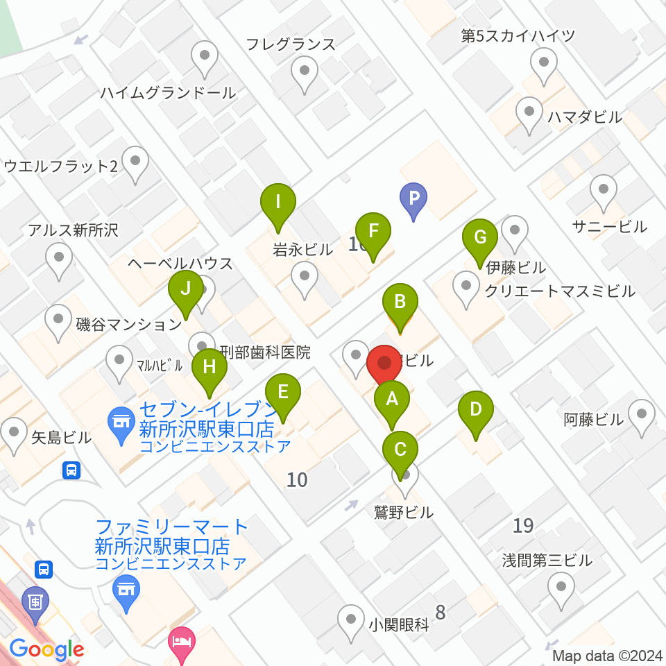 スタジオネイブ周辺のファミレス・ファーストフード一覧地図