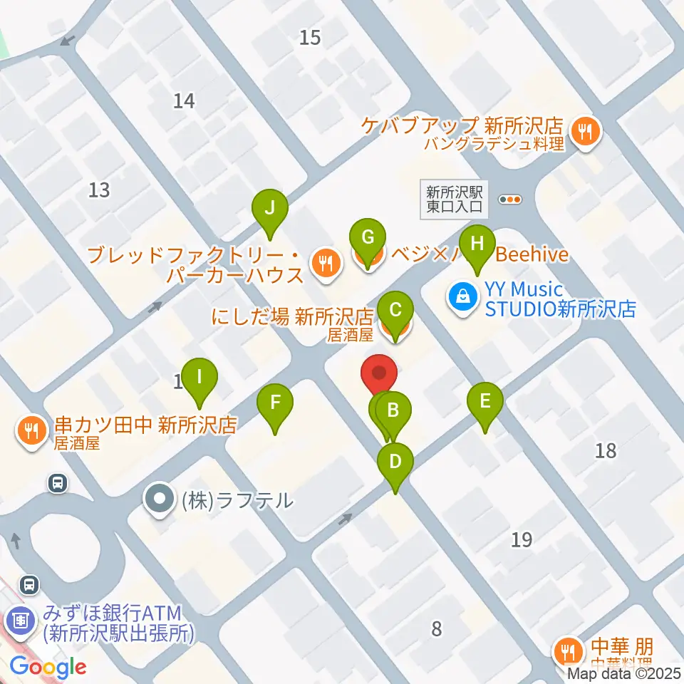 スタジオネイブ周辺のファミレス・ファーストフード一覧地図