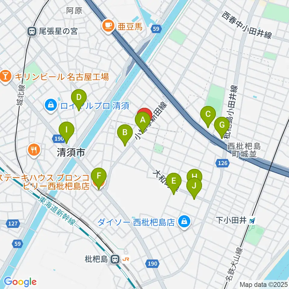 NEWS90周辺のファミレス・ファーストフード一覧地図