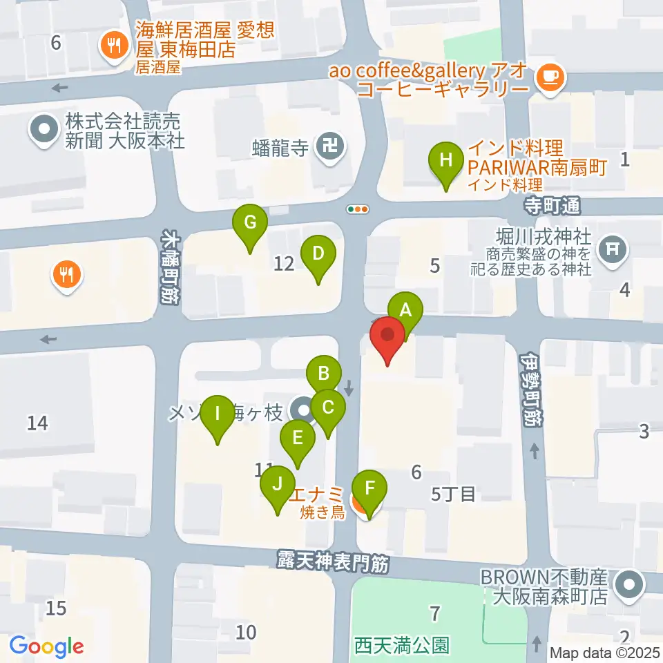 スタジオグルーヴ周辺のファミレス・ファーストフード一覧地図