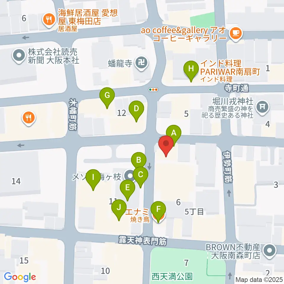 スタジオグルーヴ周辺のファミレス・ファーストフード一覧地図
