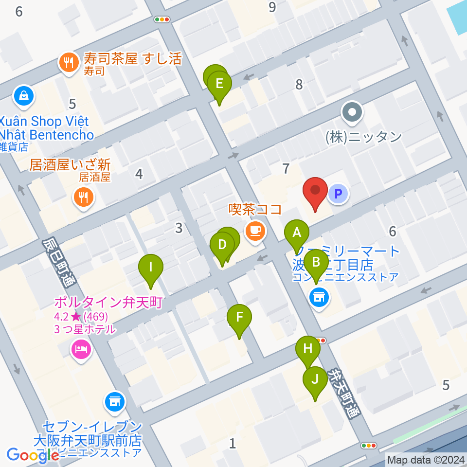 スタジオフリエ周辺のファミレス・ファーストフード一覧地図