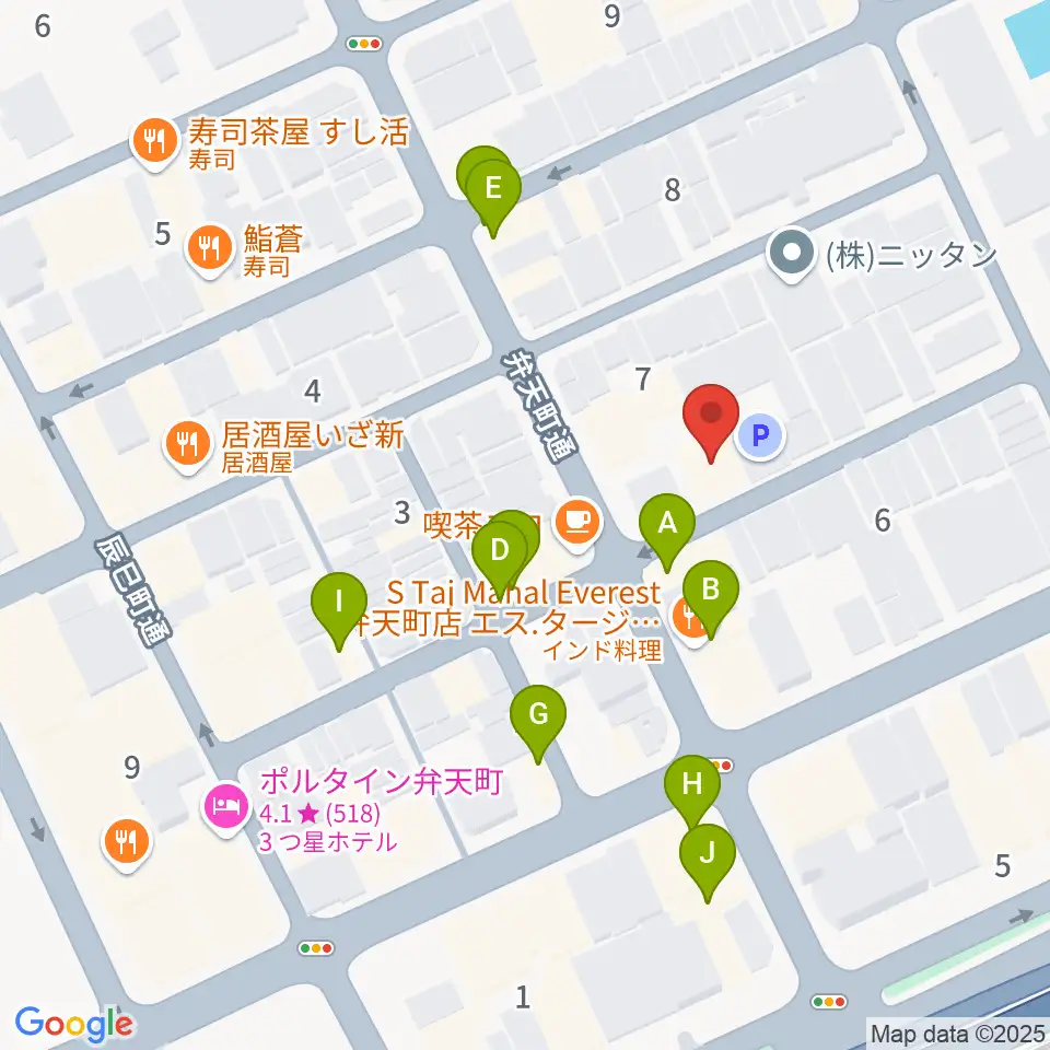スタジオフリエ周辺のファミレス・ファーストフード一覧地図