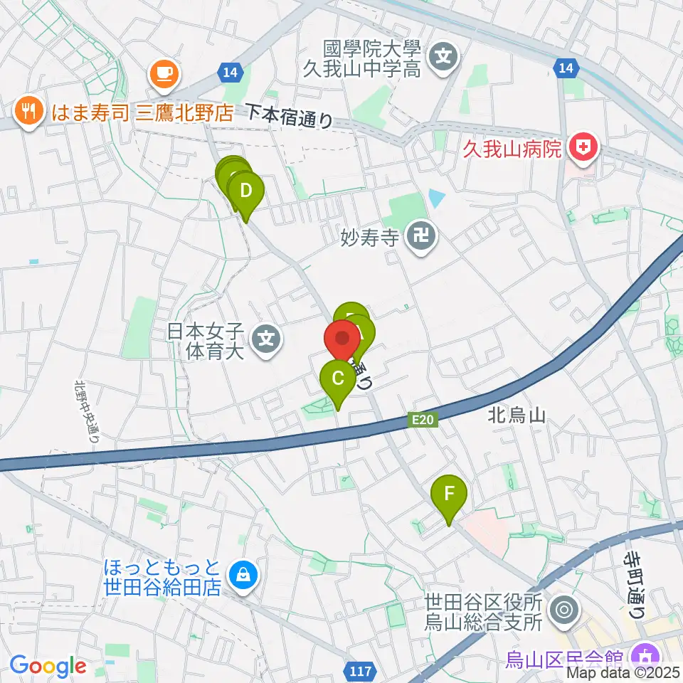 BS&T Studio周辺のファミレス・ファーストフード一覧地図