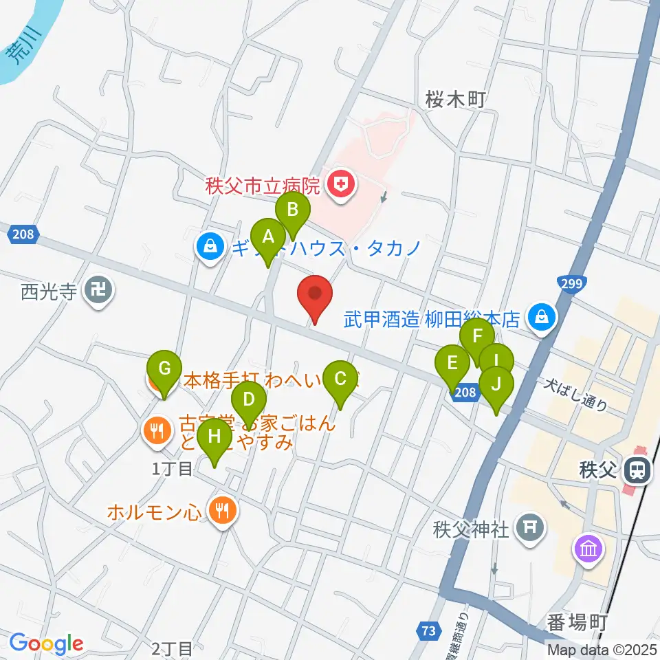 STUDIO JOY周辺のファミレス・ファーストフード一覧地図