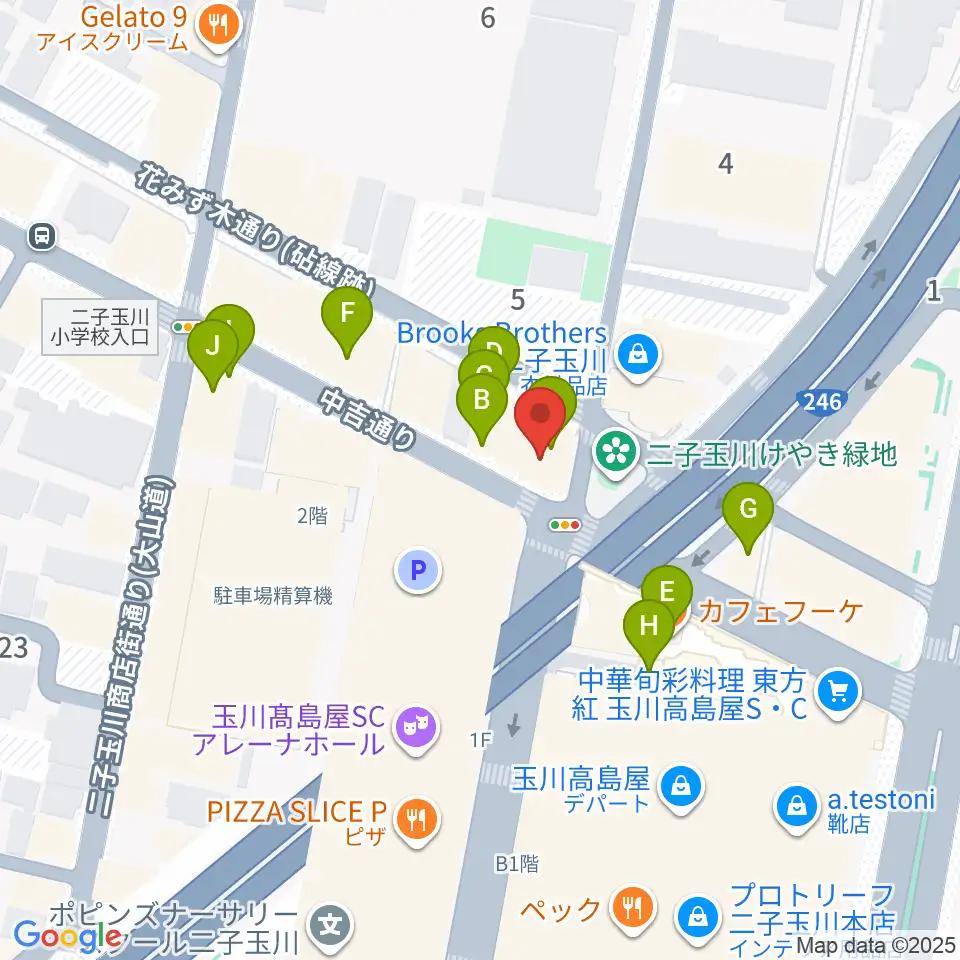 コパンミュージック周辺のファミレス・ファーストフード一覧地図