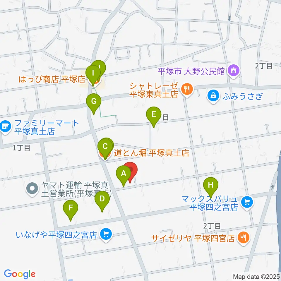総合芸術学園ボア・コロンブ周辺のファミレス・ファーストフード一覧地図