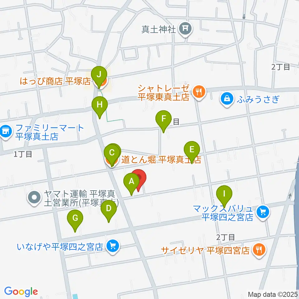 総合芸術学園ボア・コロンブ周辺のファミレス・ファーストフード一覧地図