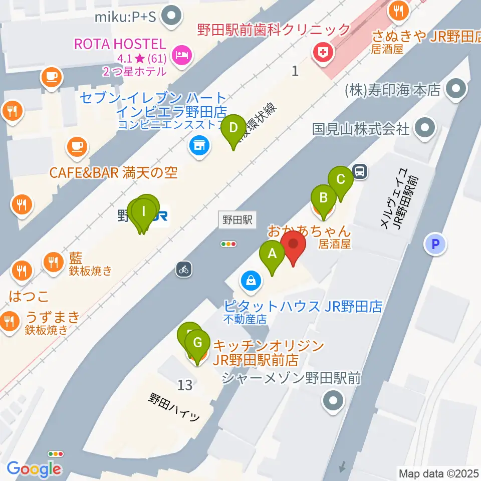Matsuda Music School周辺のファミレス・ファーストフード一覧地図