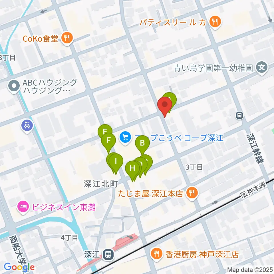 レオミュージック周辺のファミレス・ファーストフード一覧地図