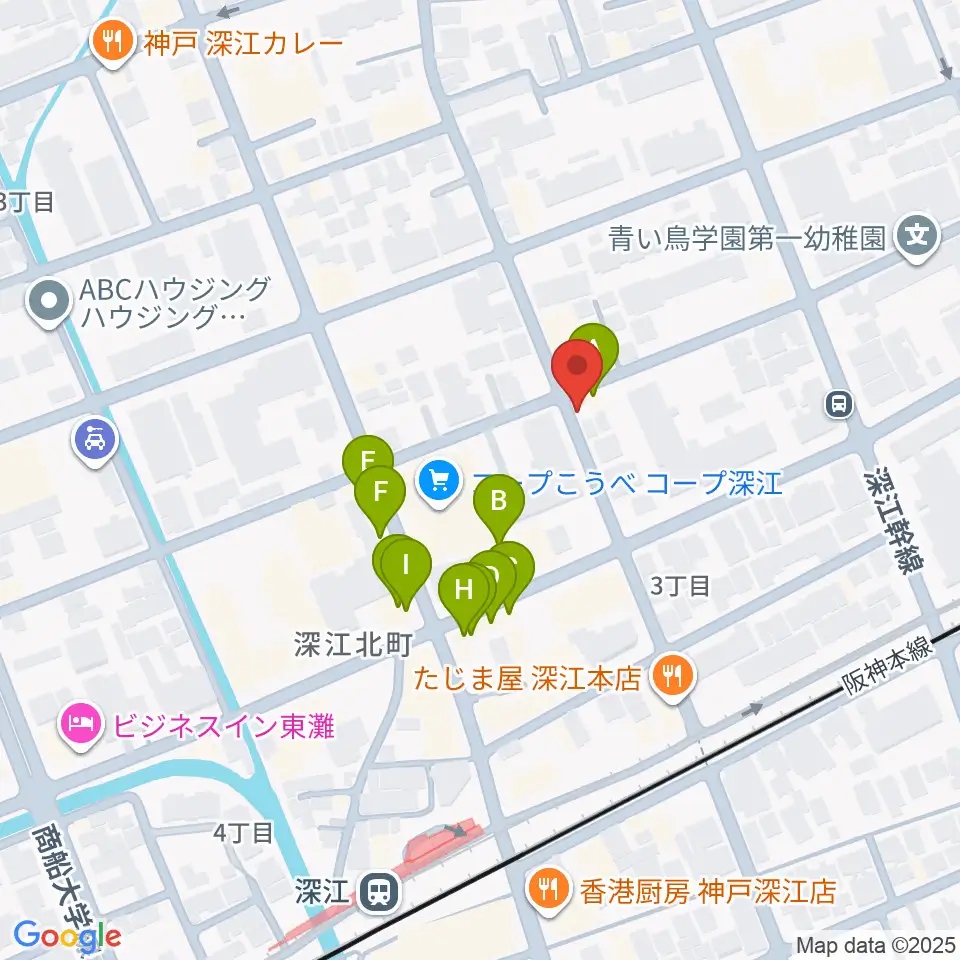 レオミュージック周辺のファミレス・ファーストフード一覧地図