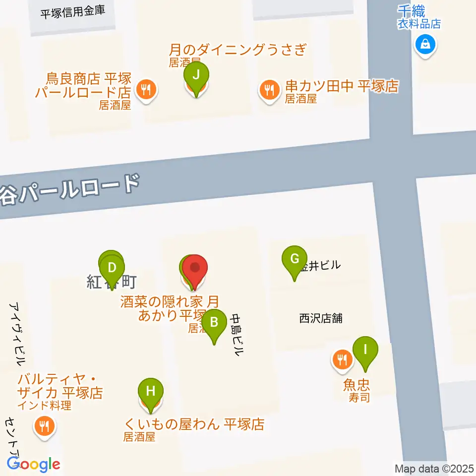 音楽スペースパル周辺のファミレス・ファーストフード一覧地図