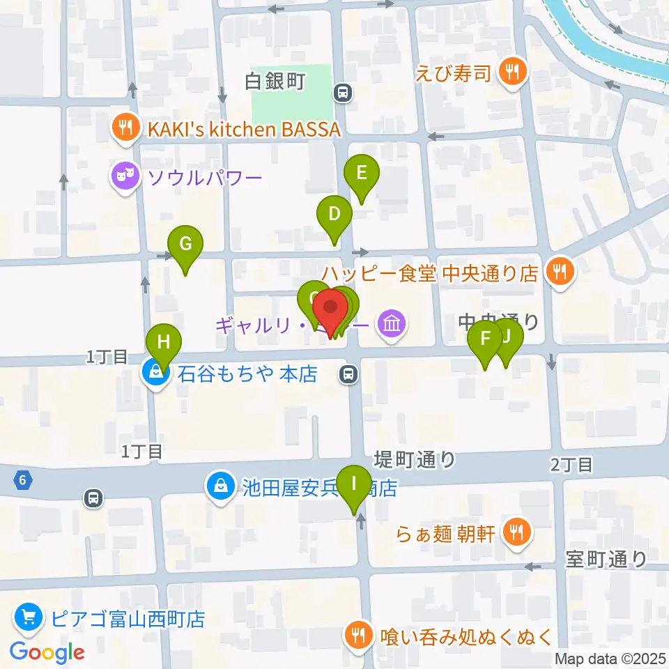 友井音楽教室周辺のファミレス・ファーストフード一覧地図