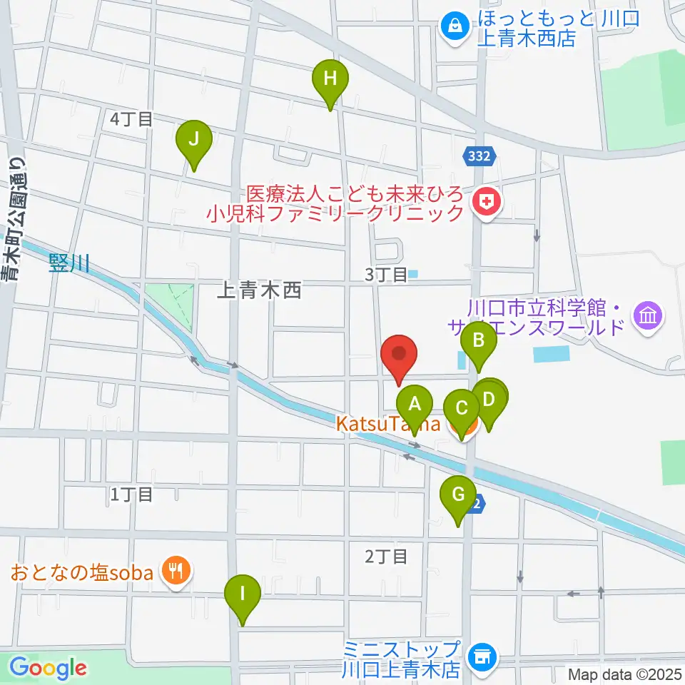 ベルウッド音楽学院周辺のファミレス・ファーストフード一覧地図