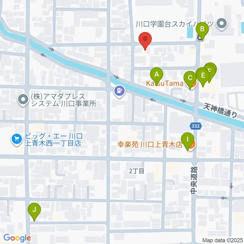ベルウッド音楽学院周辺のファミレス・ファーストフード一覧地図