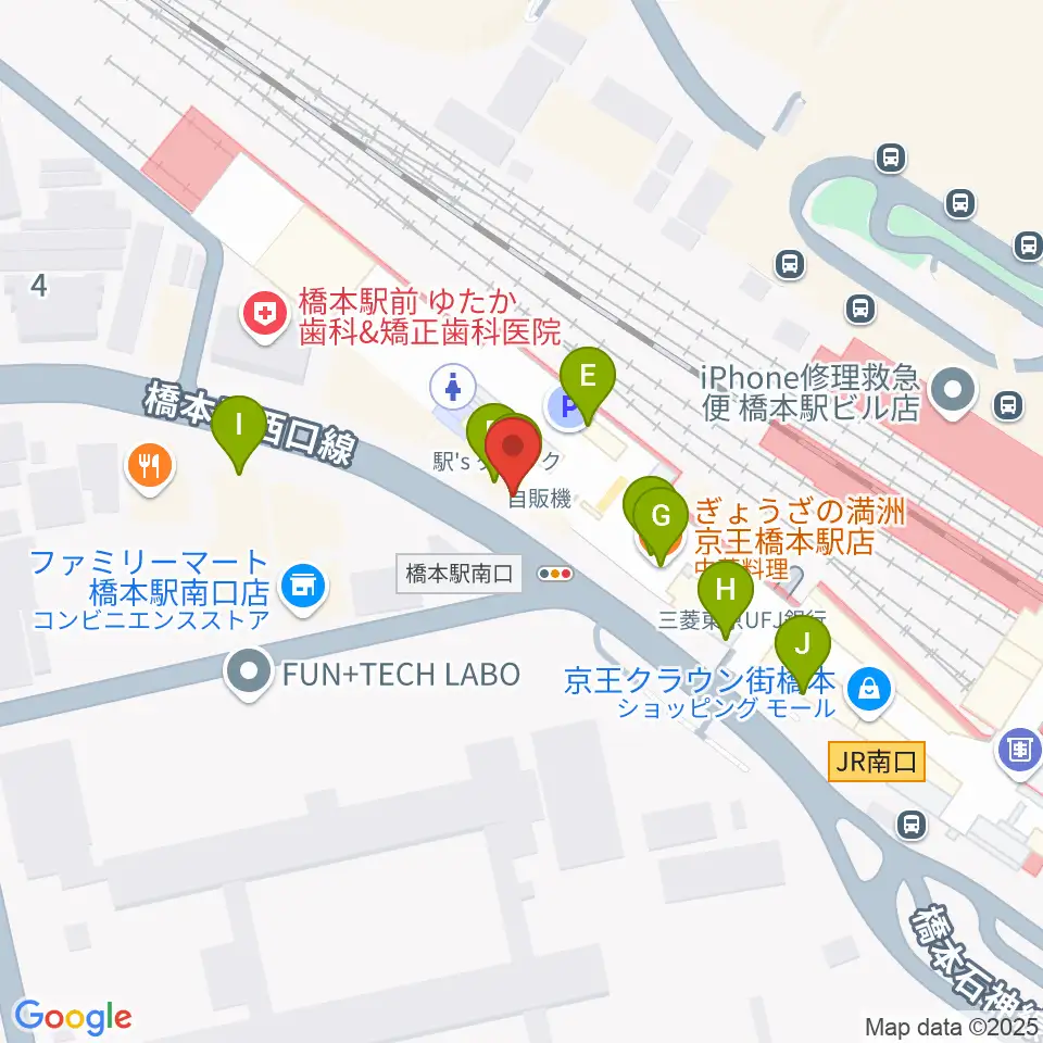 メリーミュージックアカデミー周辺のファミレス・ファーストフード一覧地図