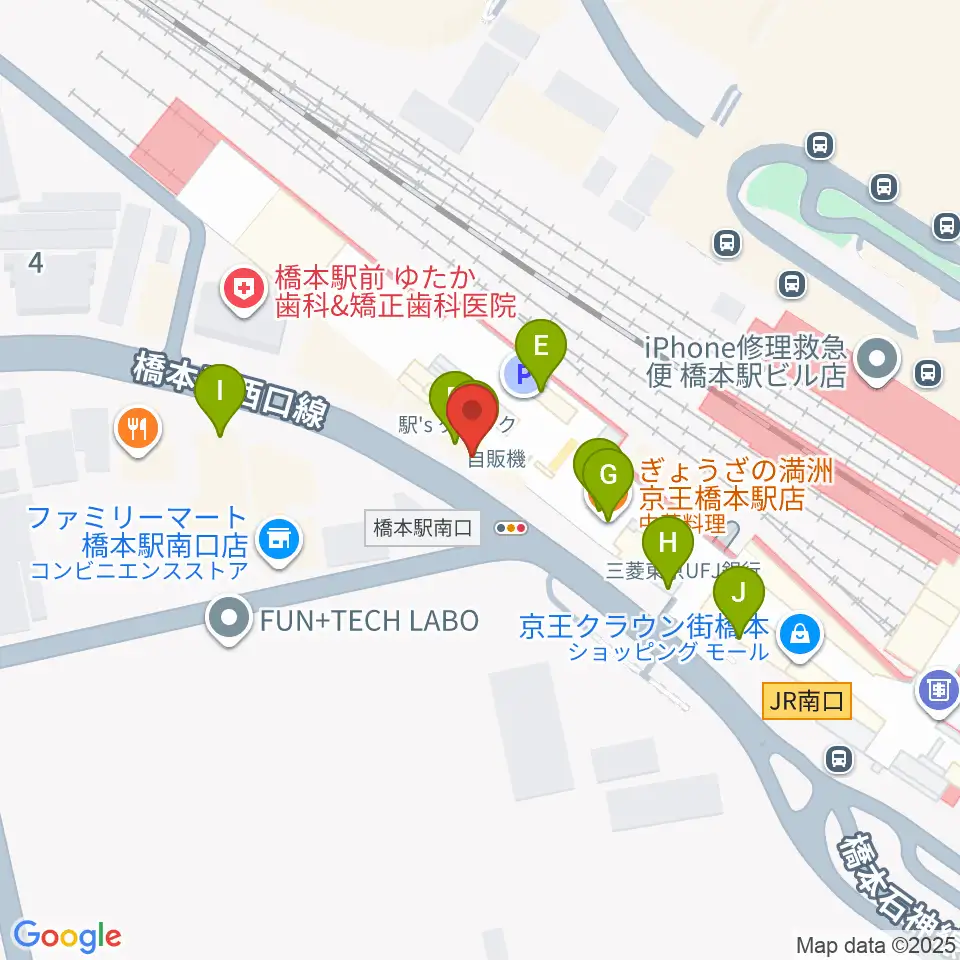 メリーミュージックアカデミー周辺のファミレス・ファーストフード一覧地図