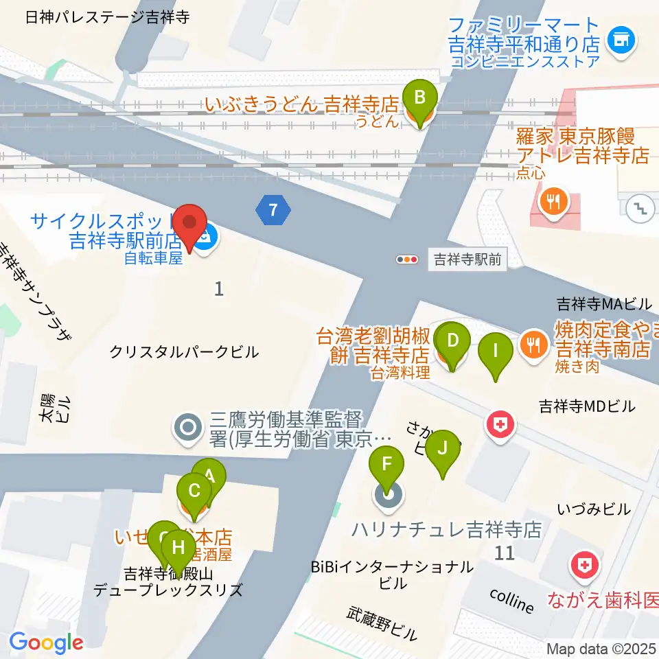 M&N Bit Of Sound周辺のファミレス・ファーストフード一覧地図
