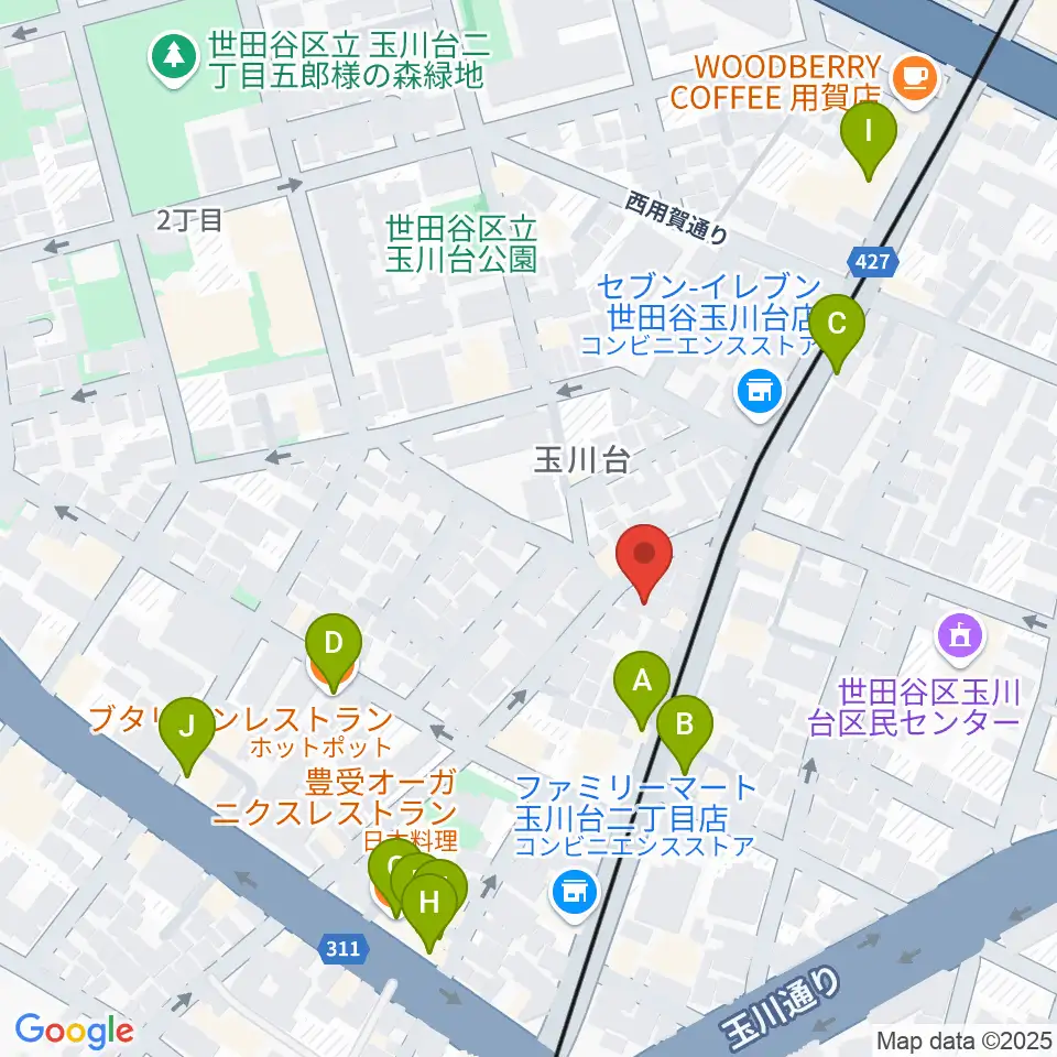 マイカミュージックラボラトリー周辺のファミレス・ファーストフード一覧地図