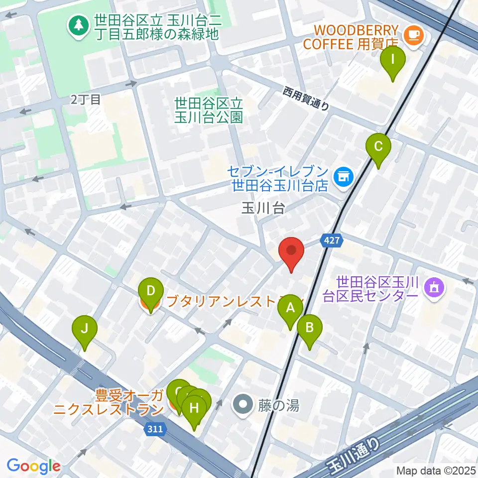 マイカミュージックラボラトリー周辺のファミレス・ファーストフード一覧地図