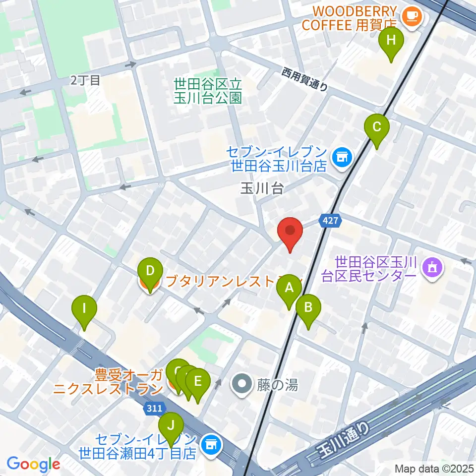 マイカミュージックラボラトリー周辺のファミレス・ファーストフード一覧地図