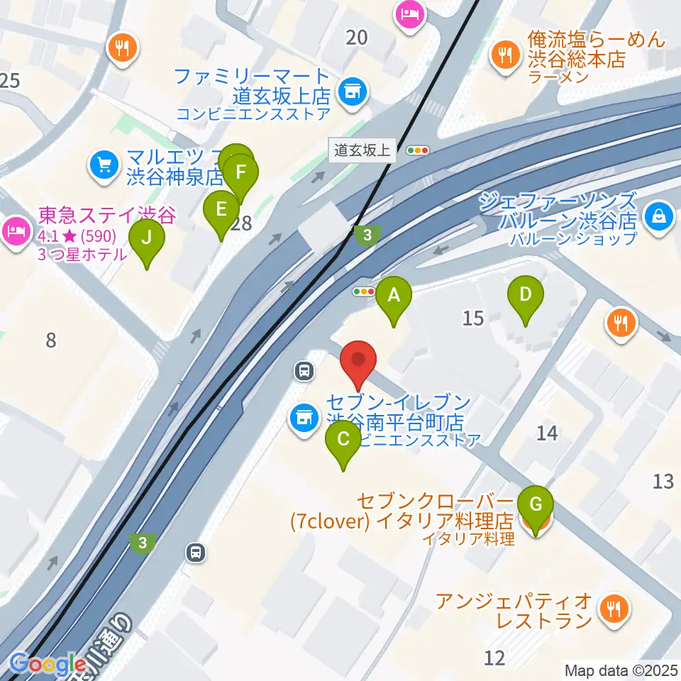 日本ピアノ調律・音楽学院周辺のファミレス・ファーストフード一覧地図