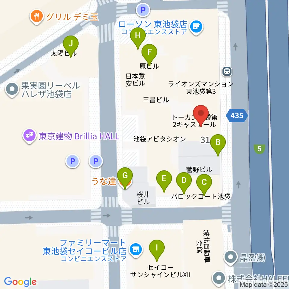 東京ミューズ・アカデミー周辺のファミレス・ファーストフード一覧地図
