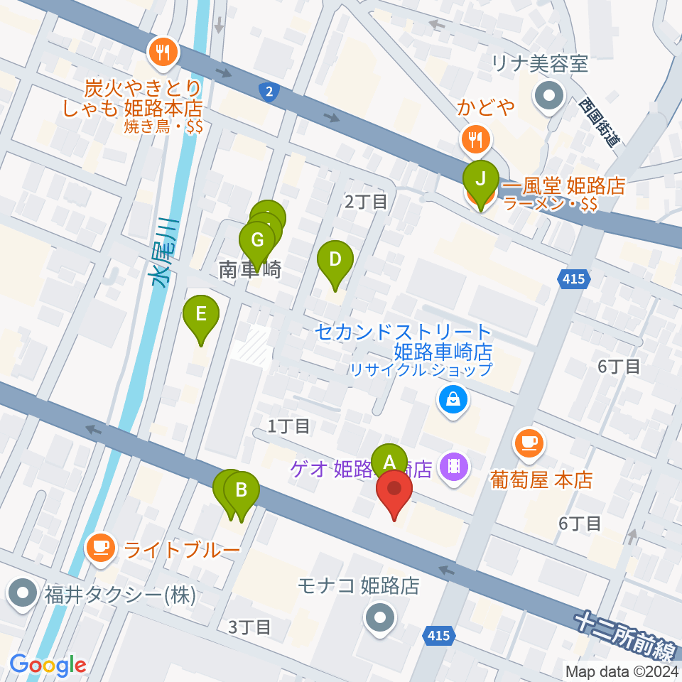 サウンドステーション周辺のファミレス・ファーストフード一覧地図