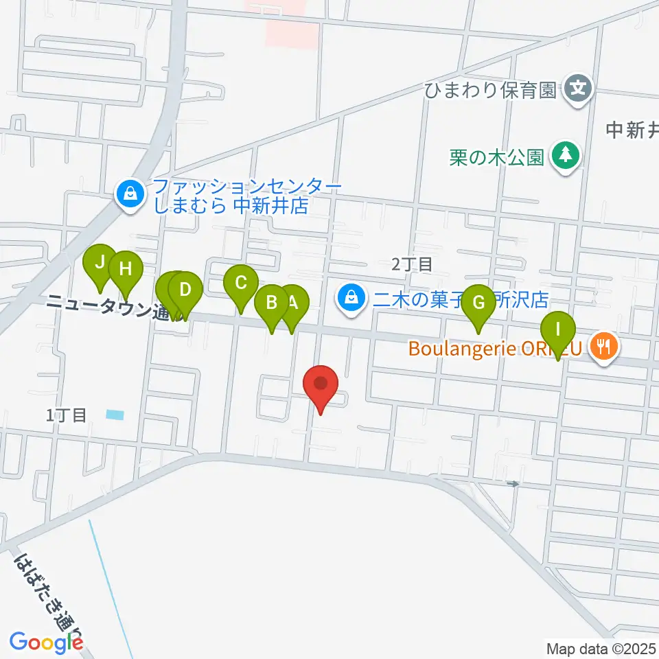 市川みどり音楽教室周辺のファミレス・ファーストフード一覧地図