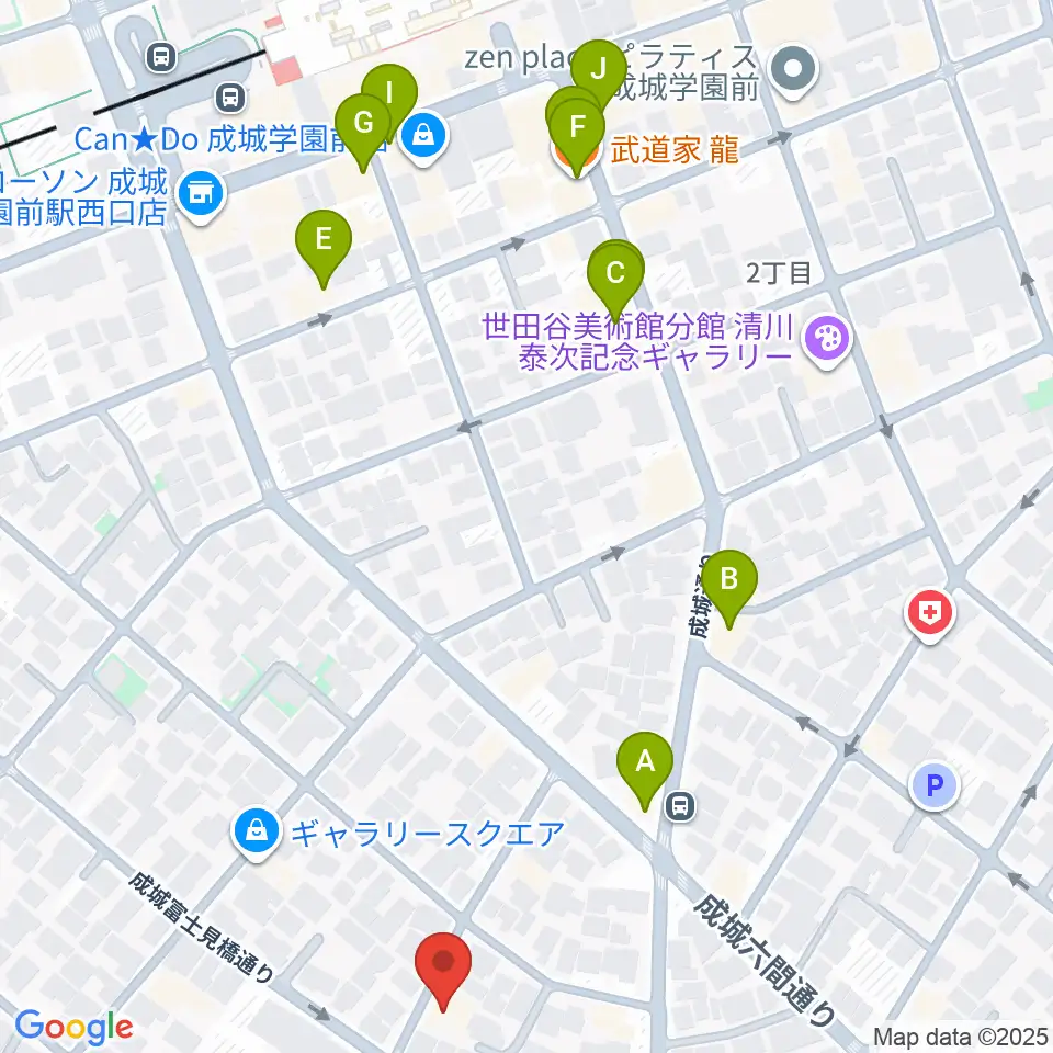 ピア・ちゃピアノ教室周辺のファミレス・ファーストフード一覧地図
