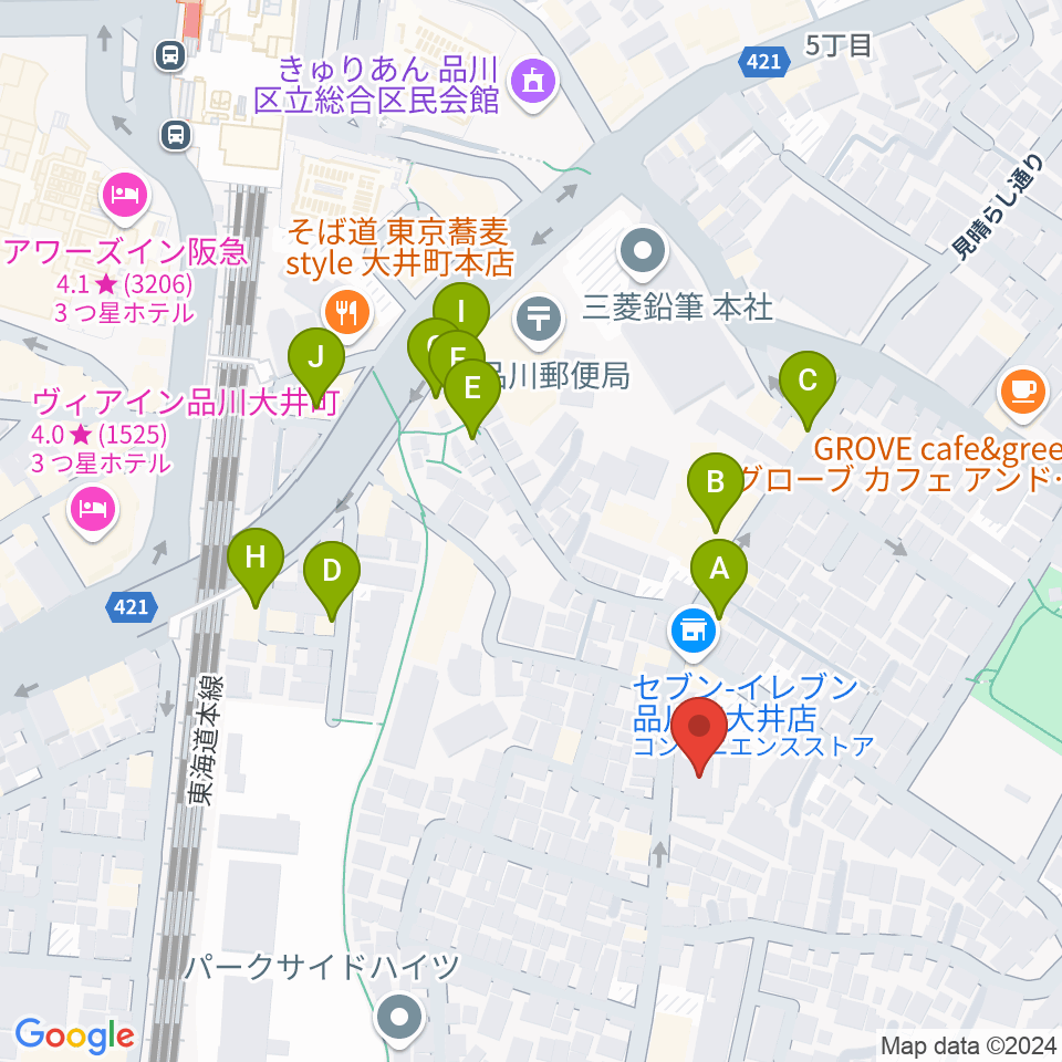 天華二胡学院周辺のファミレス・ファーストフード一覧地図