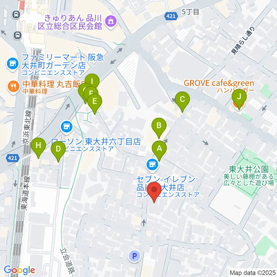 天華二胡学院周辺のファミレス・ファーストフード一覧地図