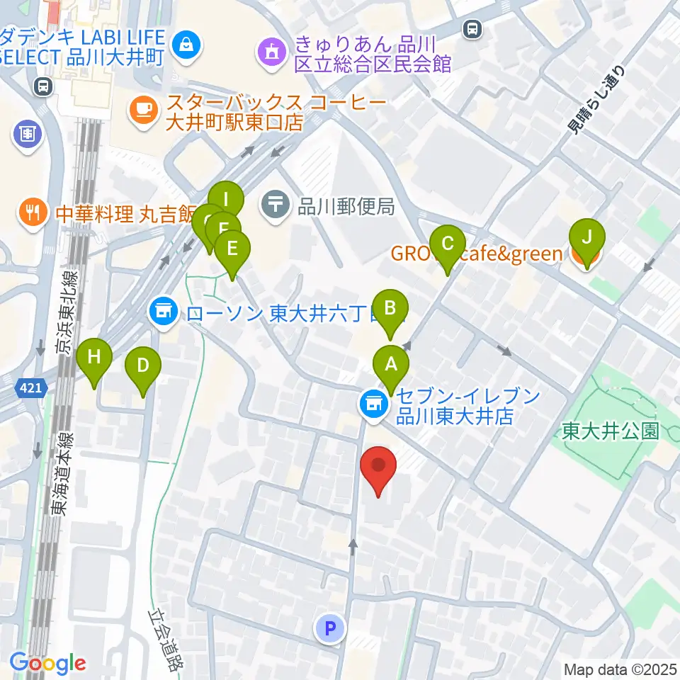 天華二胡学院周辺のファミレス・ファーストフード一覧地図