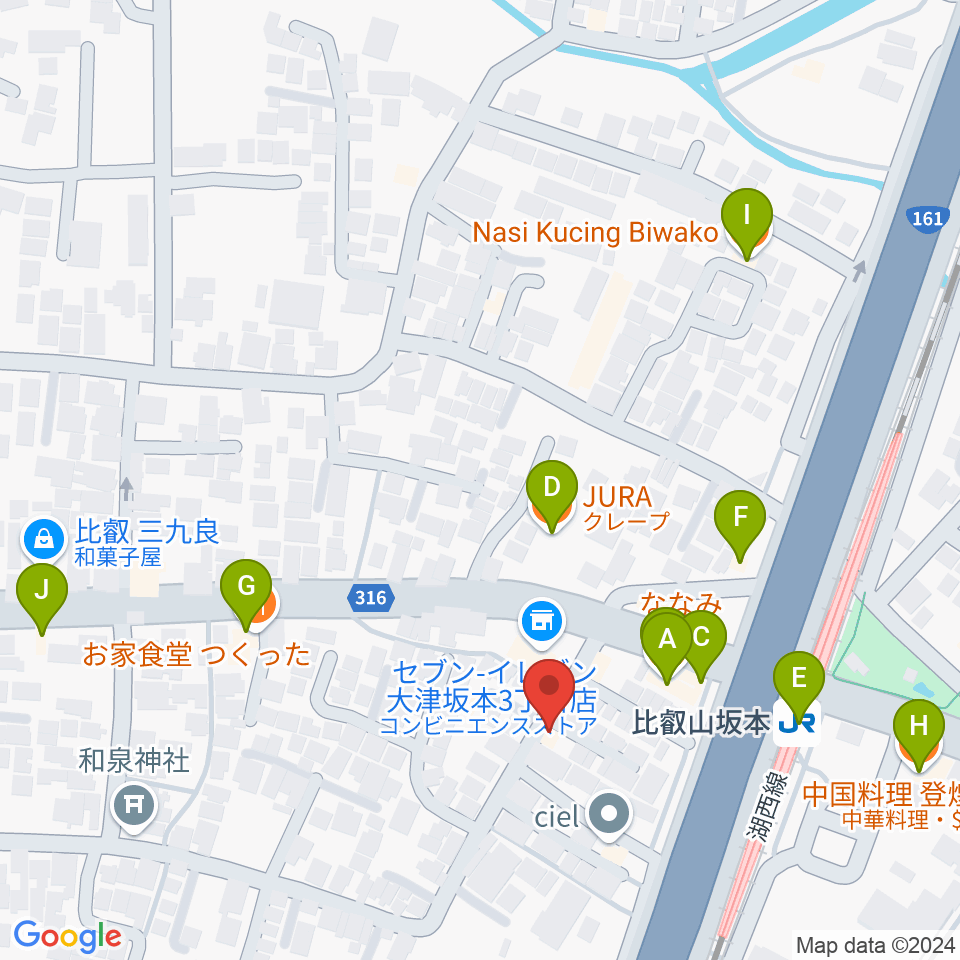 スタジオピッコロ周辺のファミレス・ファーストフード一覧地図