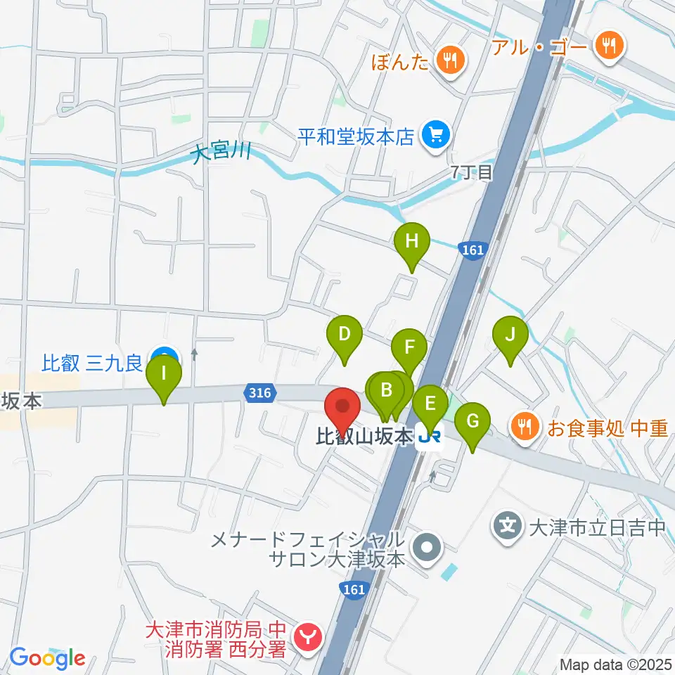 スタジオピッコロ周辺のファミレス・ファーストフード一覧地図