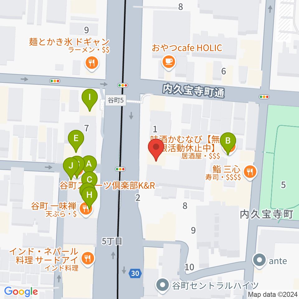 ムジークドルフ周辺のファミレス・ファーストフード一覧地図