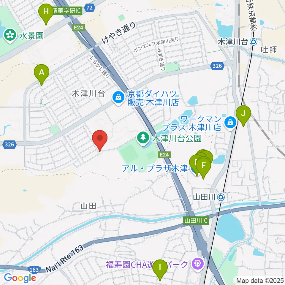 アルテノーヴァ周辺のファミレス・ファーストフード一覧地図
