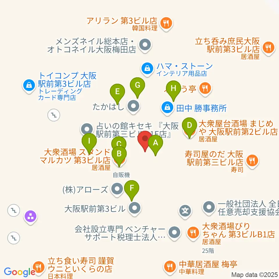 アール・エイチ・ワイ音楽教室周辺のファミレス・ファーストフード一覧地図