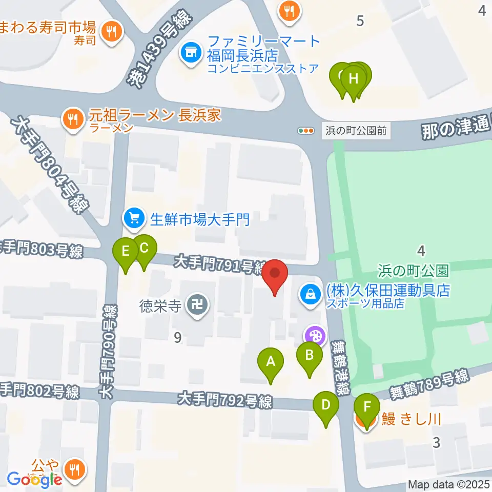 C＆S学院周辺のファミレス・ファーストフード一覧地図