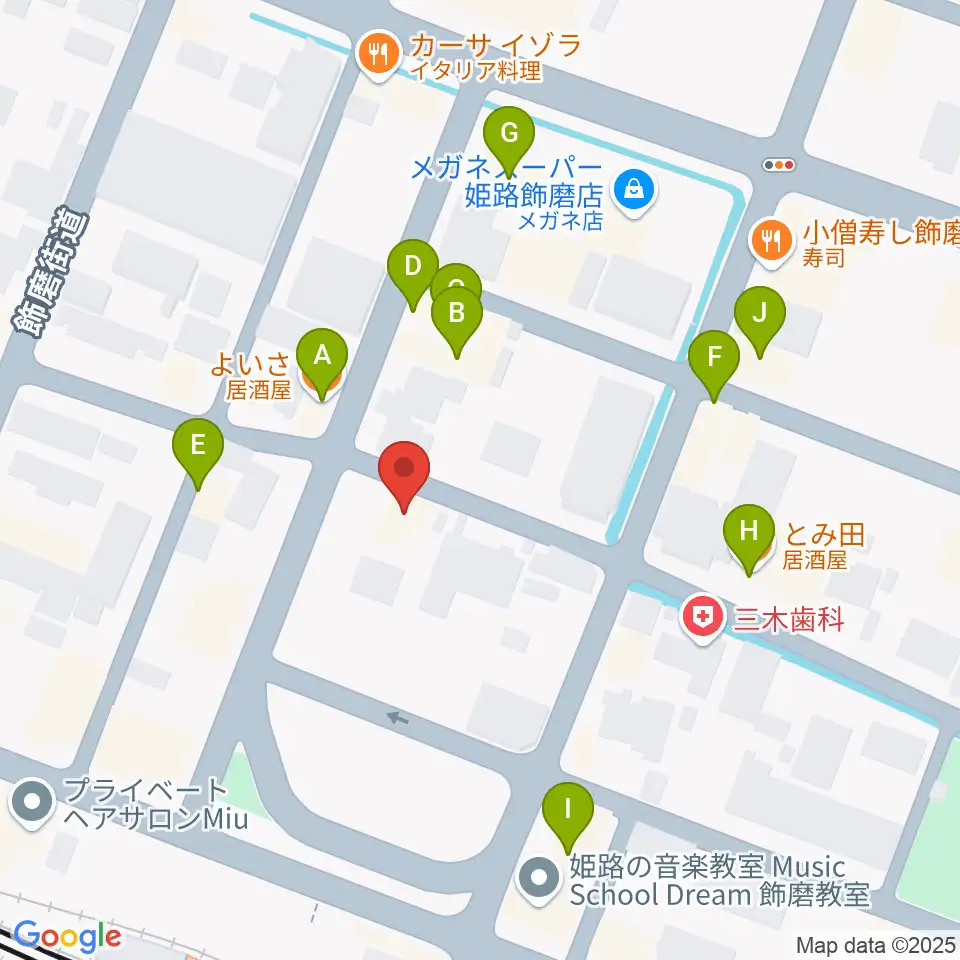 なるせ音楽教室周辺のファミレス・ファーストフード一覧地図