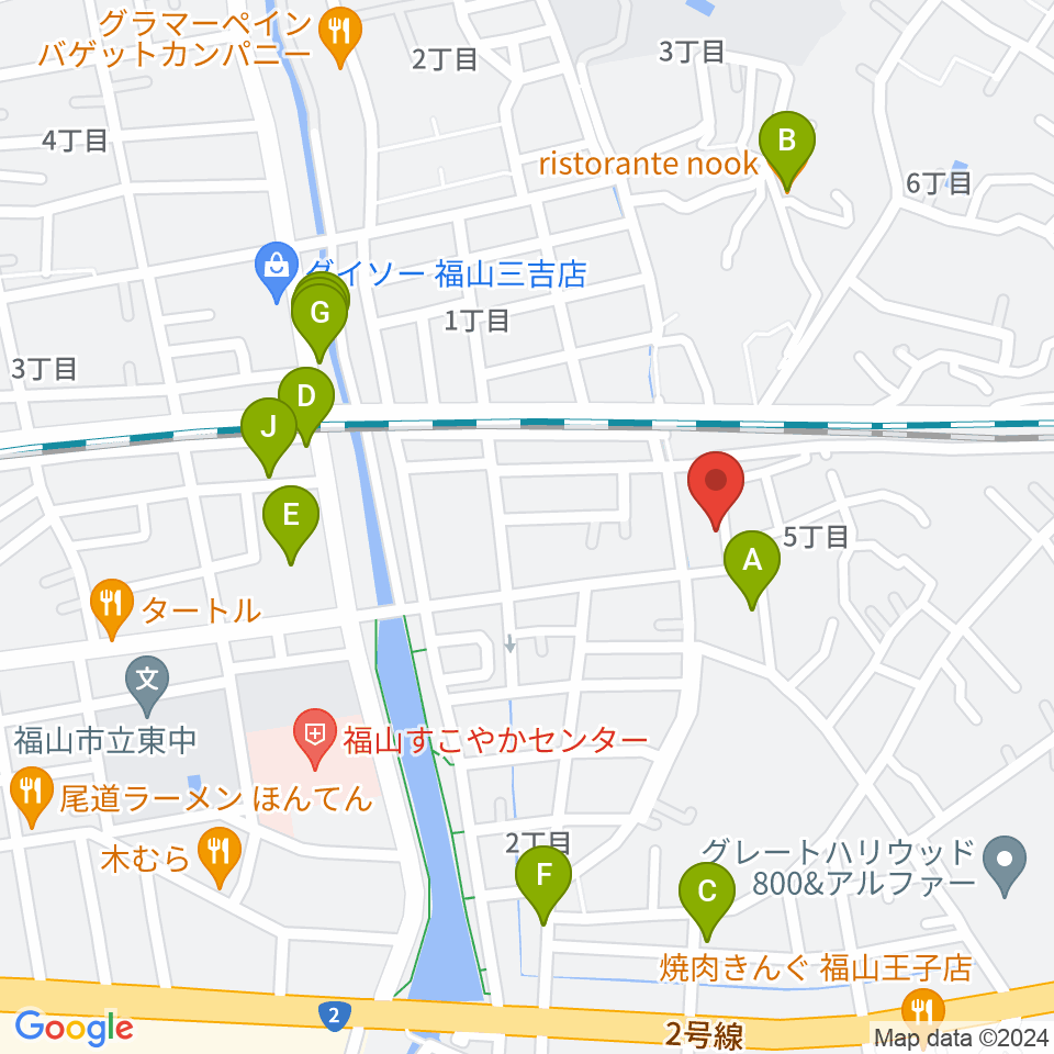 三木音楽塾周辺のファミレス・ファーストフード一覧地図