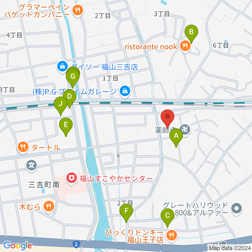 三木音楽塾周辺のファミレス・ファーストフード一覧地図