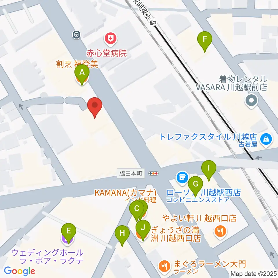 トミースマイル音楽教室周辺のファミレス・ファーストフード一覧地図