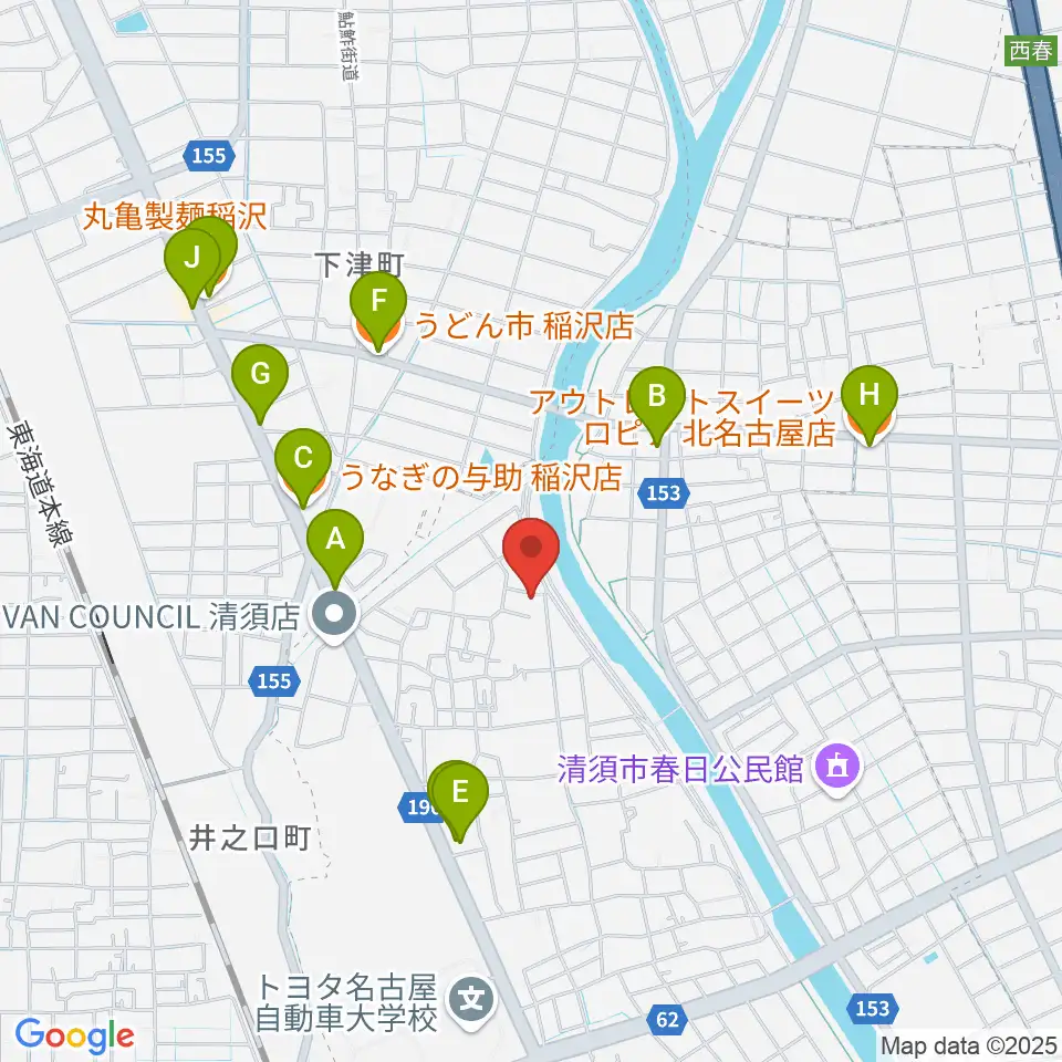 リュウケイミュージックネット周辺のファミレス・ファーストフード一覧地図