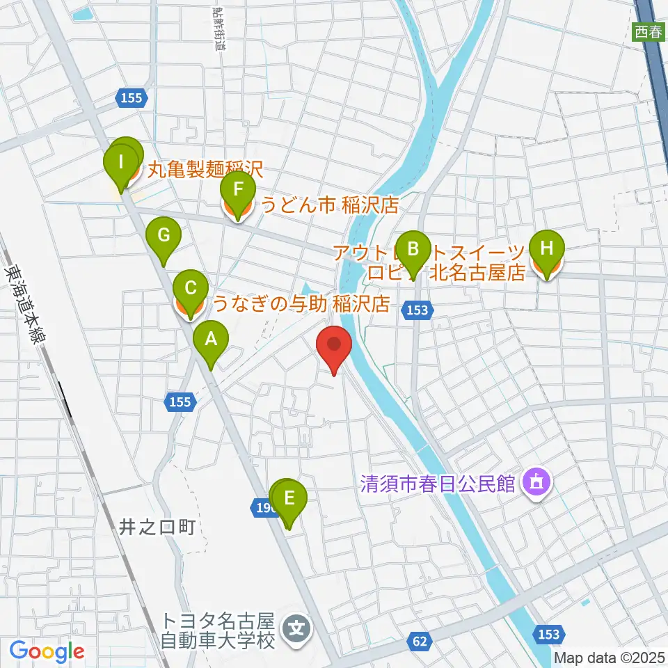 リュウケイミュージックネット周辺のファミレス・ファーストフード一覧地図