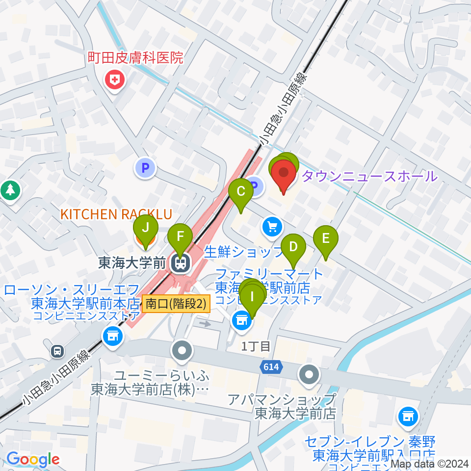 システムサウンド21音楽教室周辺のファミレス・ファーストフード一覧地図